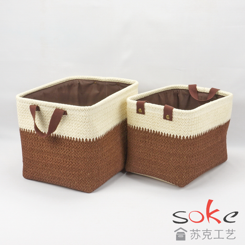 Paper Fabric Storage Basket , Boxes 