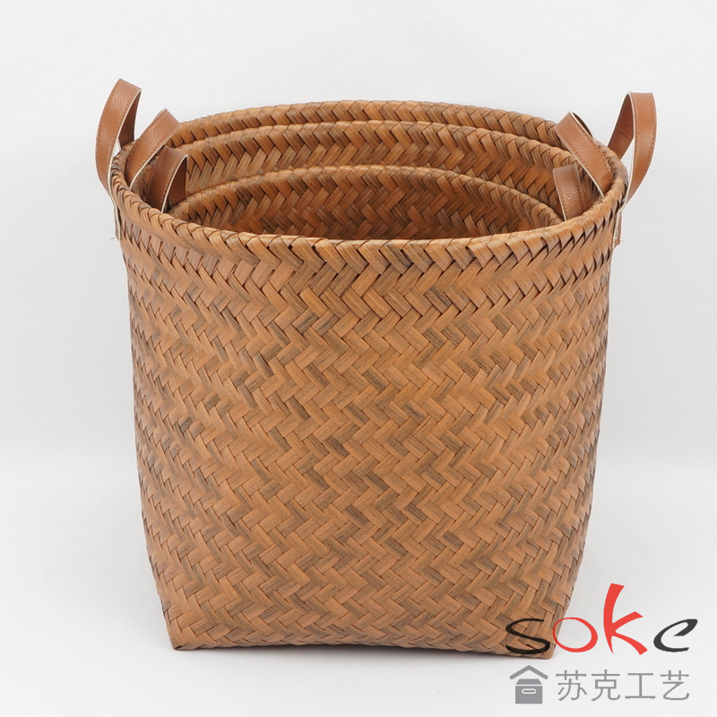 PP Woven Strap Storage basket and the top with iron ring