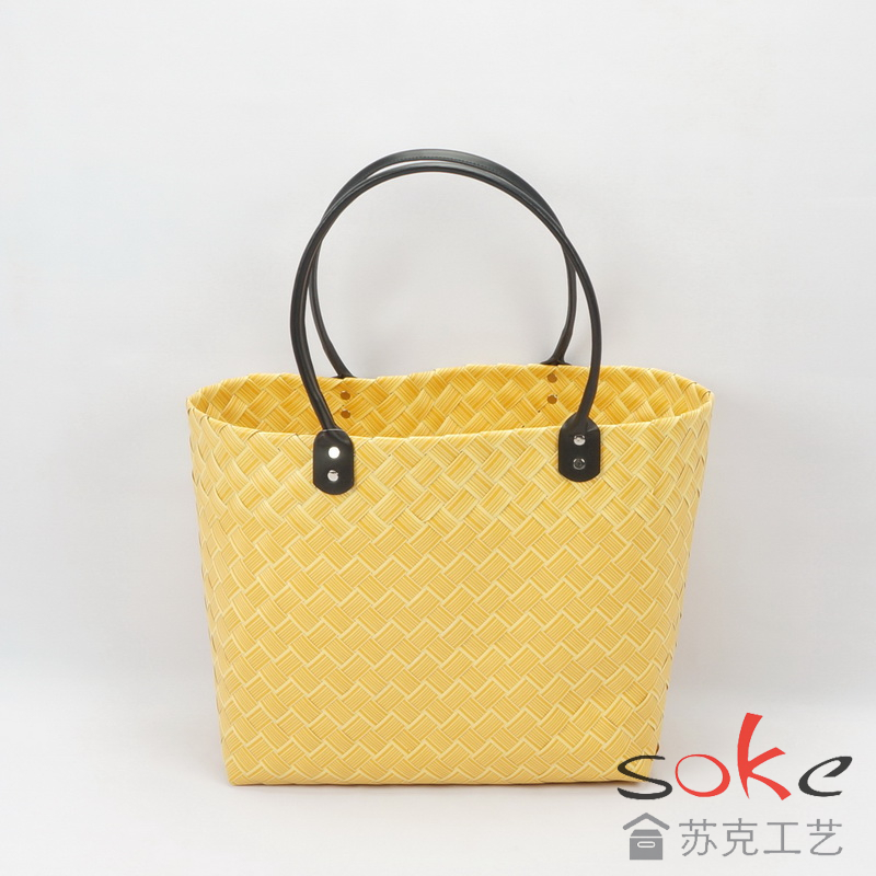PE Pipe woven Beach Bag/shopping Bag