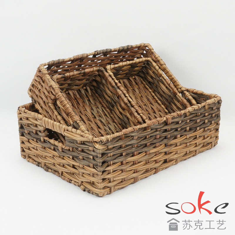 PE Rattan Woven Storage Basket