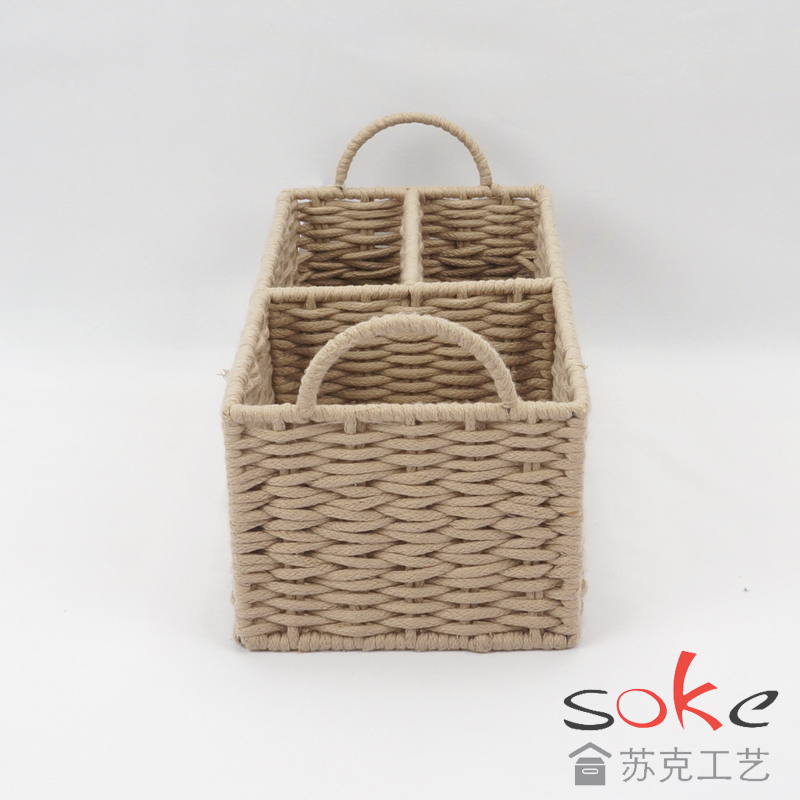 Cotton Rope Hand-Woven Basket