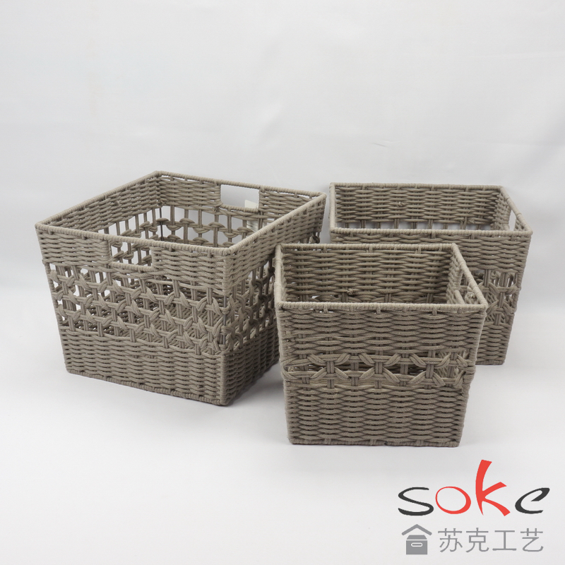 Cotton Rope Hand- Woven Basket