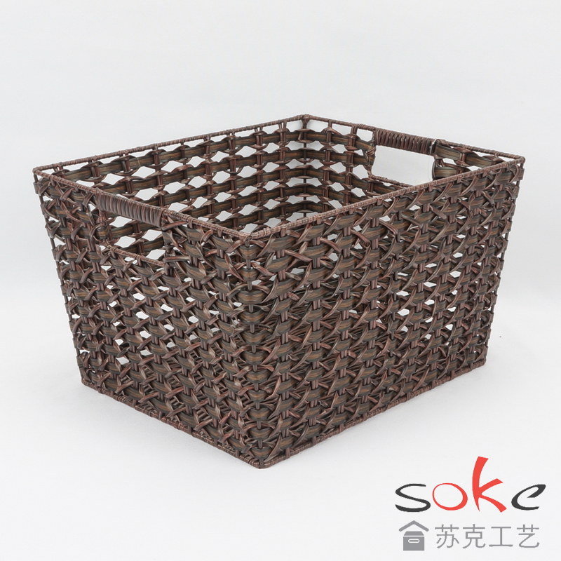 PE Pipe Woven Storage Basket set of 3
