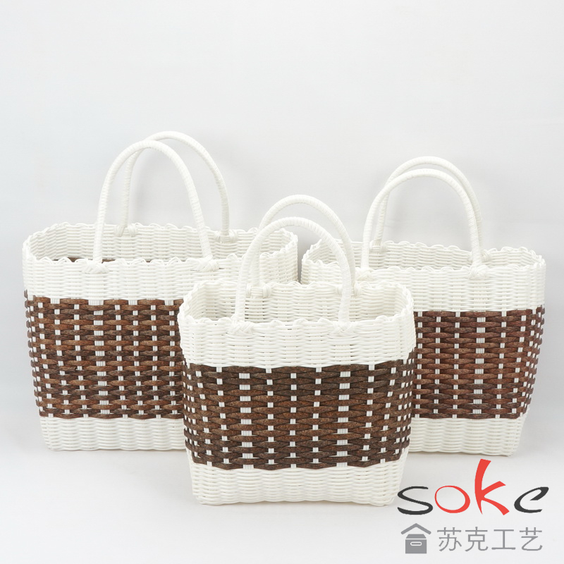 PE Pipe woven Beach Bag/shopping Bag