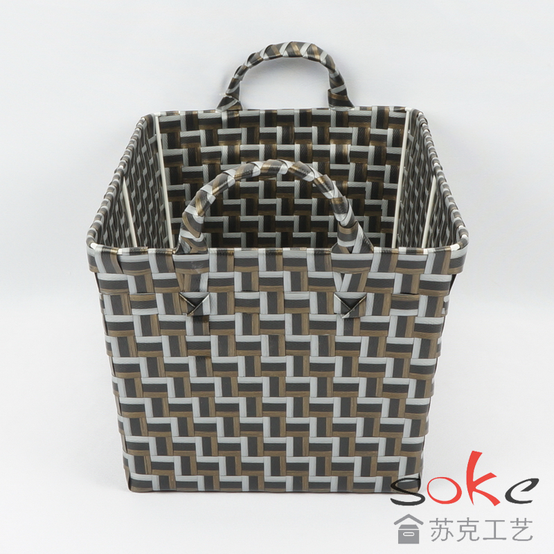 PP Woven Strap Storage Bins with Metal Frame