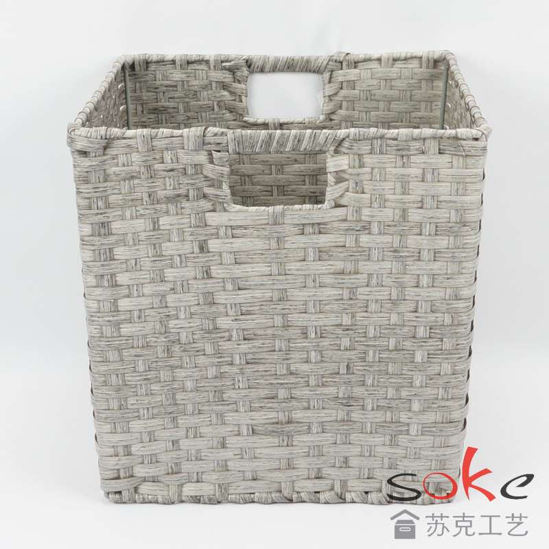 PP Woven Strap Storage Bins with Metal Frame