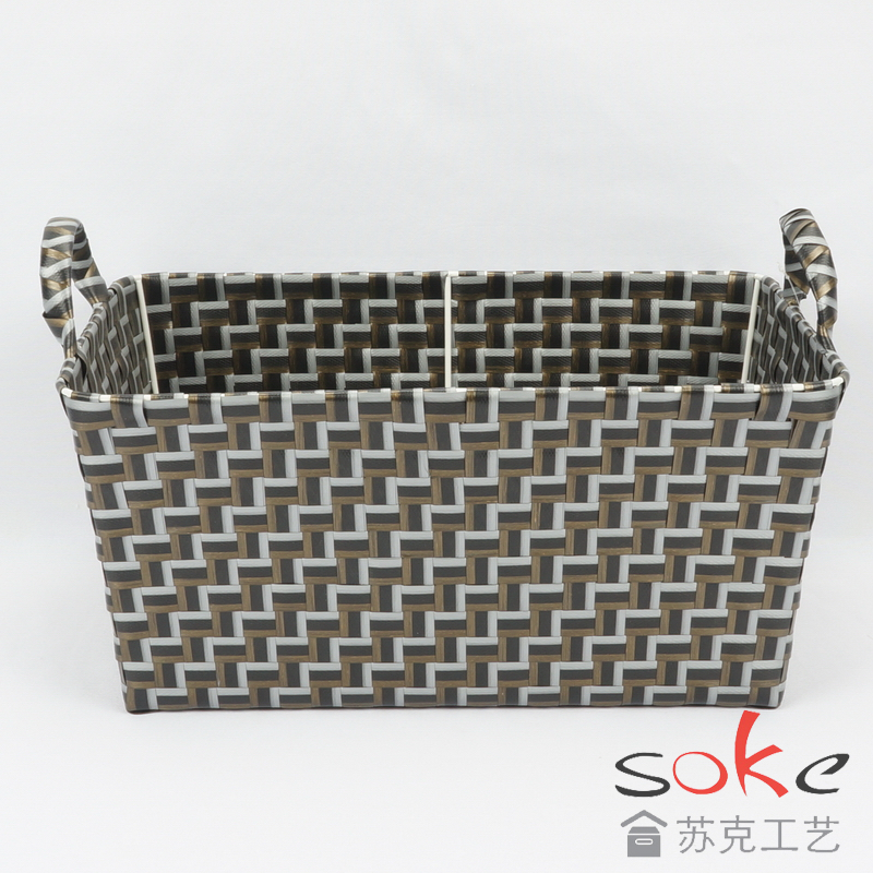 PP Woven Strap Storage Bins with Metal Frame