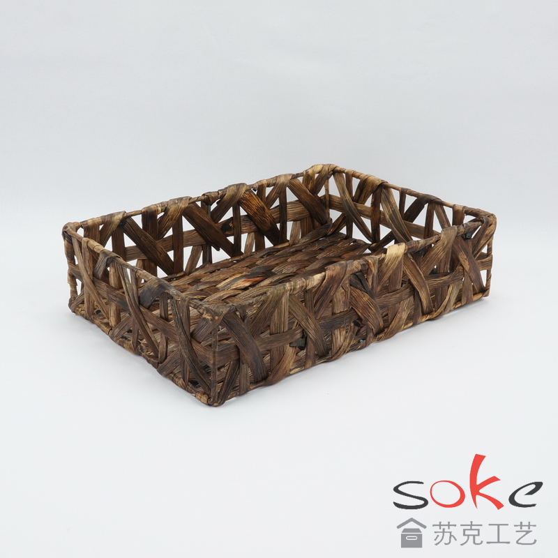 Water Hyacinth Woven Storage Basket