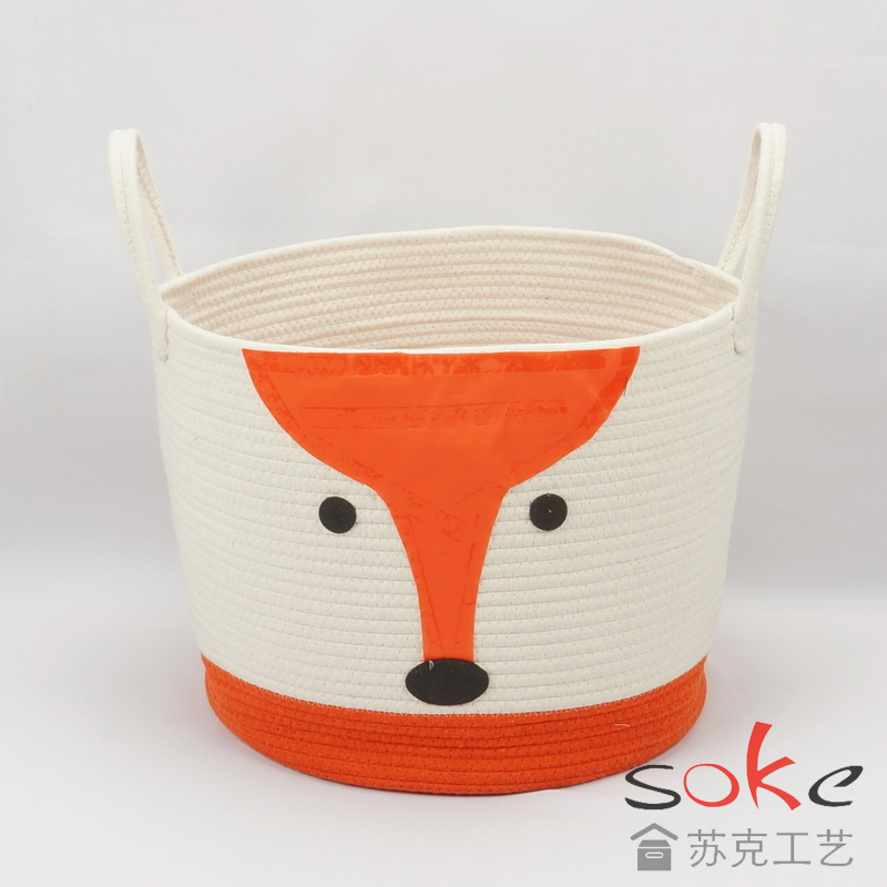 Cotton Rope basket with handles