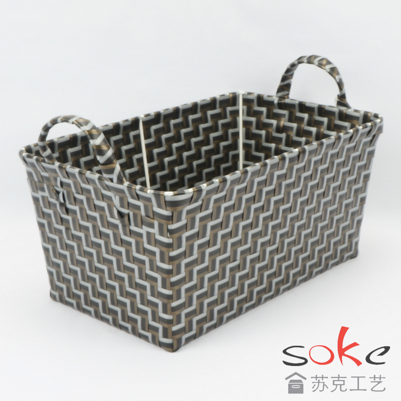 PP Woven Strap Storage Bins with Metal Frame